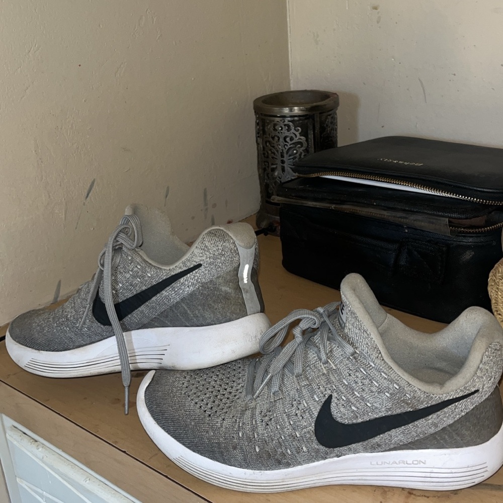 Nike Gray and Black Men's Athletic Shoes
